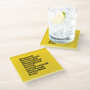 Dessous-de-verre En Verre Banana Pancake Trail / Circuit