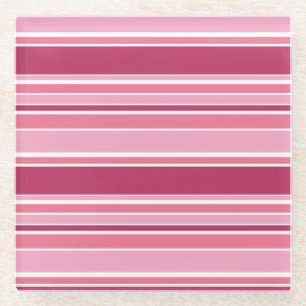 Dessous-de-verre En Verre Bandes roses