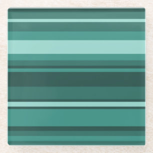 Dessous-de-verre En Verre Bandes turquoises