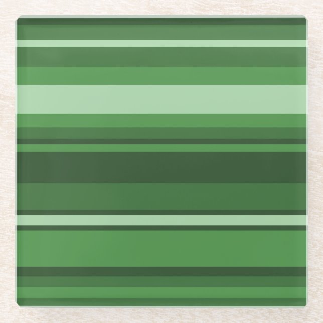 Dessous-de-verre En Verre Bandes vertes (Devant)