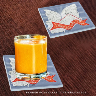 Dessous-de-verre En Verre Banner Dove