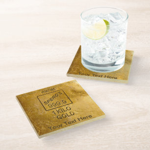 Dessous-de-verre En Verre Barre d'or