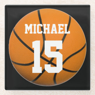 Dessous-de-verre En Verre Basket-ball Votre nom
