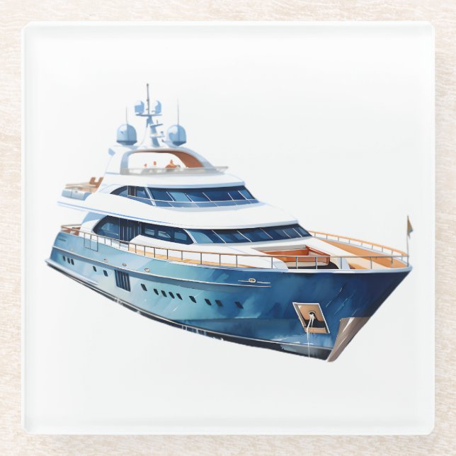 Dessous-de-verre En Verre Bateau (Devant)