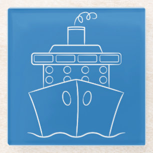 Dessous-de-verre En Verre Bateau de croisière