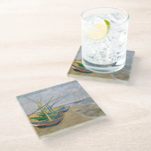 Dessous-de-verre En Verre Bateaux de pêche Vincent van Gogh