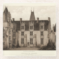 Beau Château français à Sepia Tones