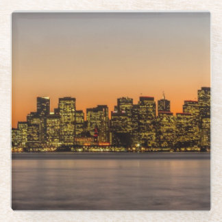 Dessous-de-verre En Verre Beau coucher du soleil à San Francisco