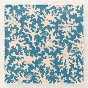 Dessous-de-verre En Verre Beau Motif corallien