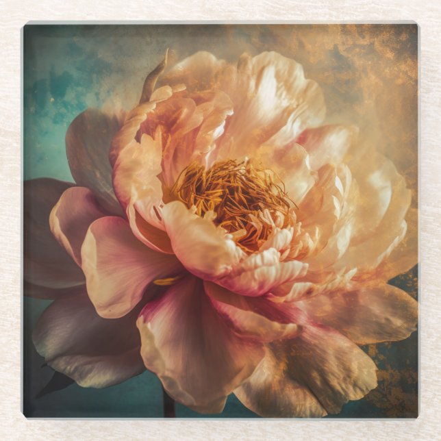 Dessous-de-verre En Verre Beauté de la pêche (Devant)