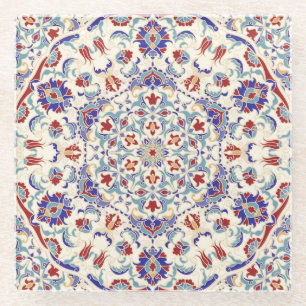 Dessous-de-verre En Verre Beauté de Mandala : Mosaïque culturelle colorée