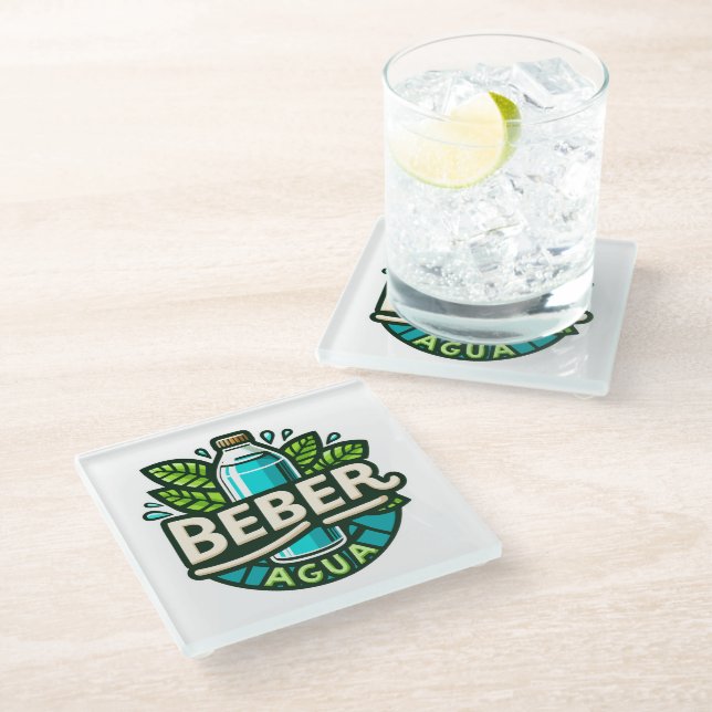 Dessous-de-verre En Verre Beber agua (Incliné)