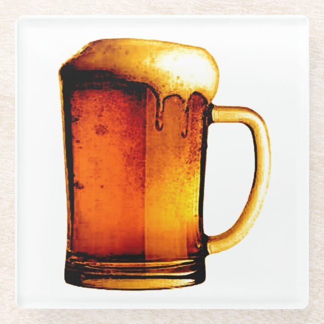 Dessous-de-verre En Verre Beer Mug (Devant)