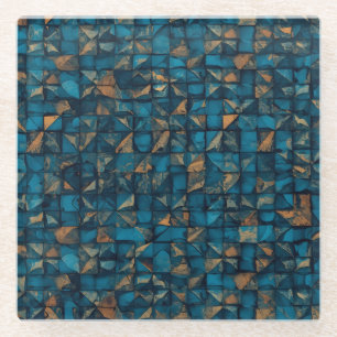 Dessous-de-verre En Verre Bel Effet Patchwork en Tiel foncé