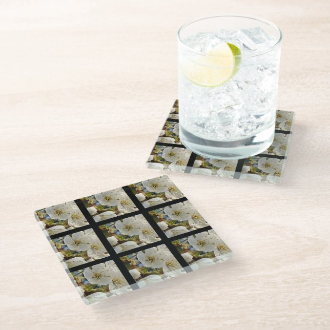 Dessous-de-verre En Verre Belle Grille Springflower (Incliné)