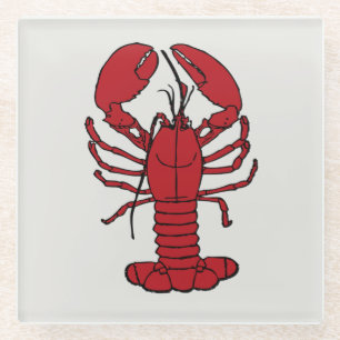 Dessous-de-verre En Verre Belle Homard dessous de verre de plage Nautique ve