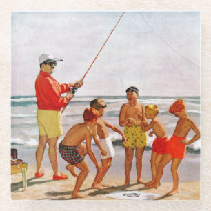 Dessous-de-verre En Verre Big Pole Little Fish par Richard Sargent