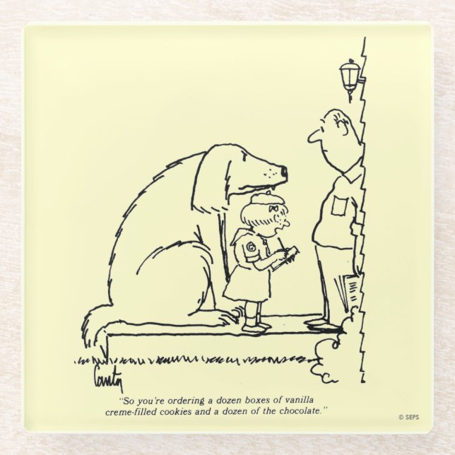 Dessous-de-verre En Verre Biscuits de commande (Devant)