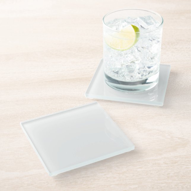 Dessous-de-verre En Verre Blanc solide (Incliné)