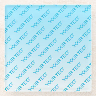 Dessous-de-verre En Verre Bleu ciel (couleur changeable!) ombre et motif de