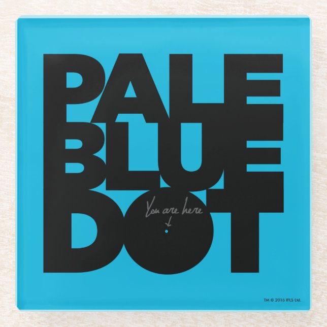 Dessous-de-verre En Verre Bleu-clair (Devant)