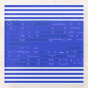 Dessous-de-verre En Verre Bleu cool Circuit Bleu