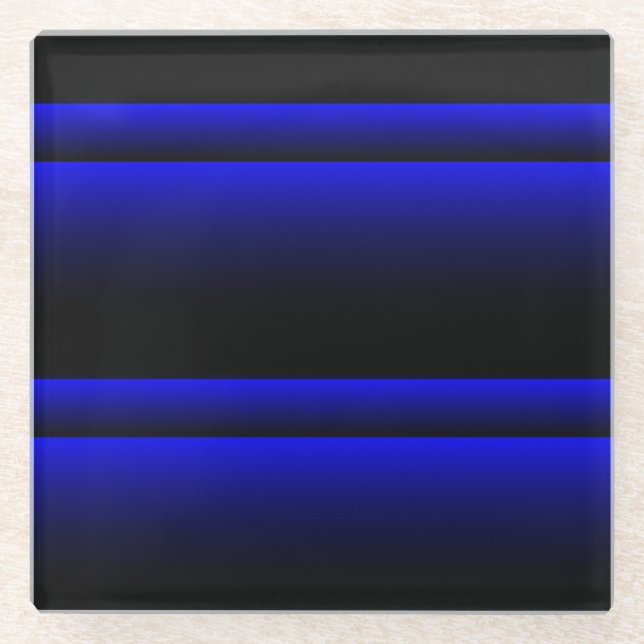 Dessous-de-verre En Verre Bleu électrique (Devant)