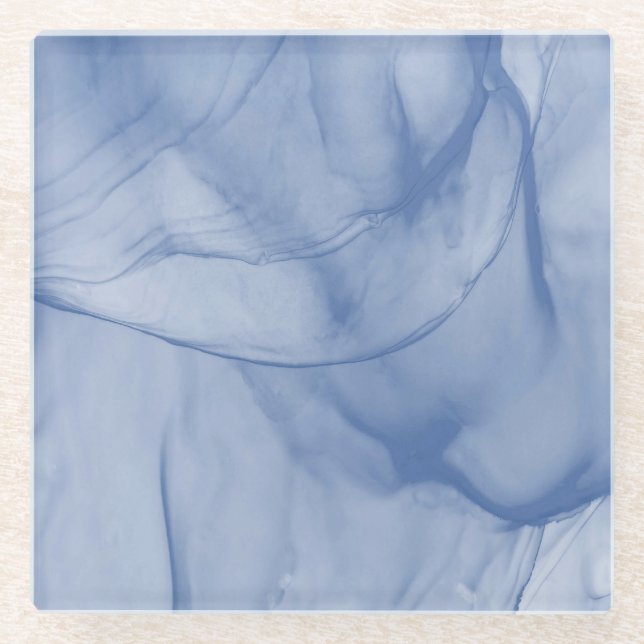 Dessous-de-verre En Verre Bleu stratifié (Devant)