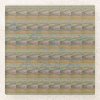 Dessous-de-verre En Verre Blue snowflake waves on the Seashore