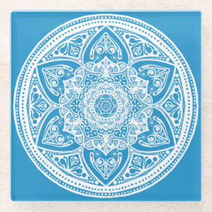 Dessous-de-verre En Verre Bluebird Mandala
