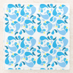 Dessous-de-verre En Verre Blues d'été