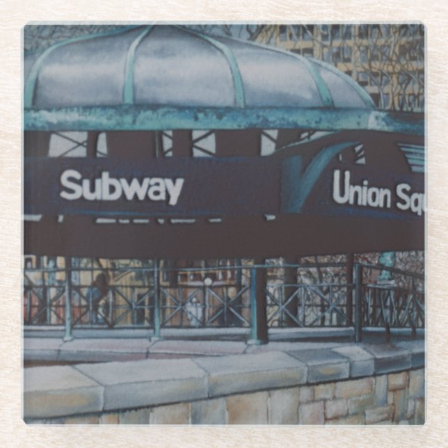 Dessous-de-verre En Verre Blues souterrain (Devant)