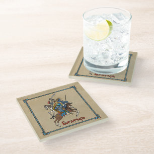 Dessous-de-verre En Verre Bogatyr russe médiéval