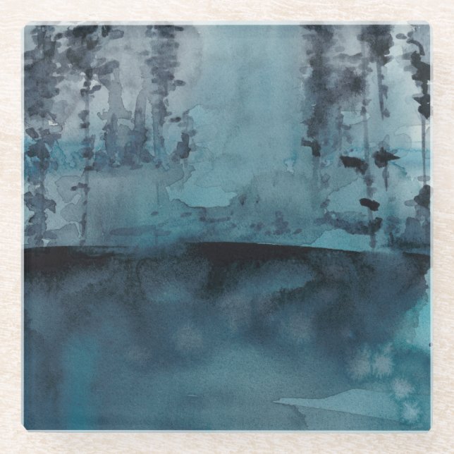 Dessous-de-verre En Verre Bois d'hiver (Devant)