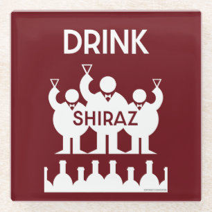 Dessous-de-verre En Verre Boissons de vins de Shiraz