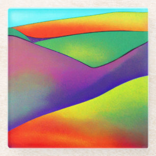 Dessous-de-verre En Verre Bold Rainbow Hills