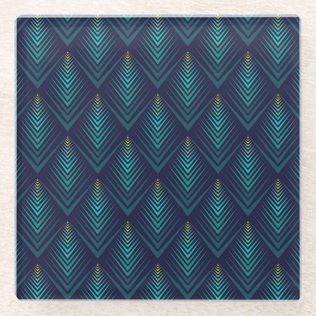 Dessous-de-verre En Verre Bord marqué : lecture Motif dynamique (Devant)