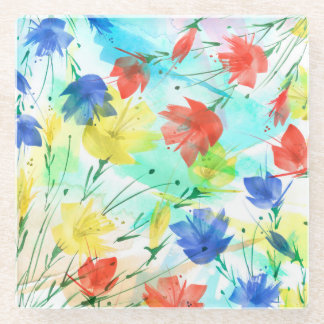 Dessous-de-verre En Verre Bouquet de mode Orchidée Poppy Pivoine