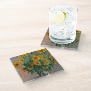 Dessous-de-verre En Verre Bouquet de tournesols de Claude Monet