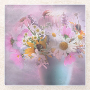 Dessous-de-verre En Verre Bouquet fleur sauvage