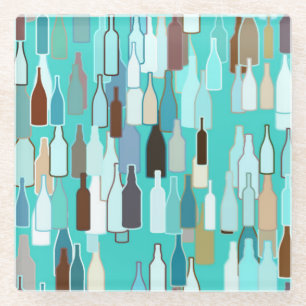Dessous-de-verre En Verre Bouteilles de vin, multicolores, arrière - plan tu