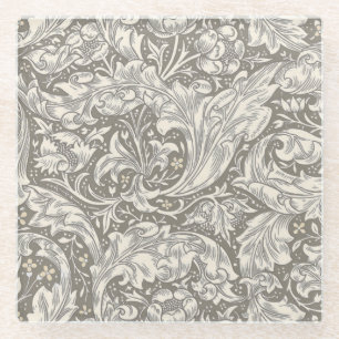 Dessous-de-verre En Verre Bouton de bachelier en damas antique de William Mo
