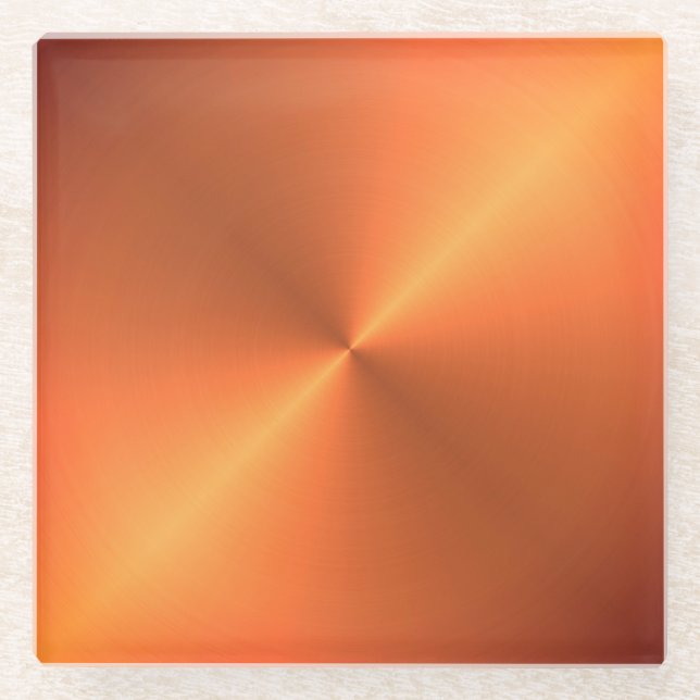 Dessous-de-verre En Verre Brillant rouille orange (Devant)