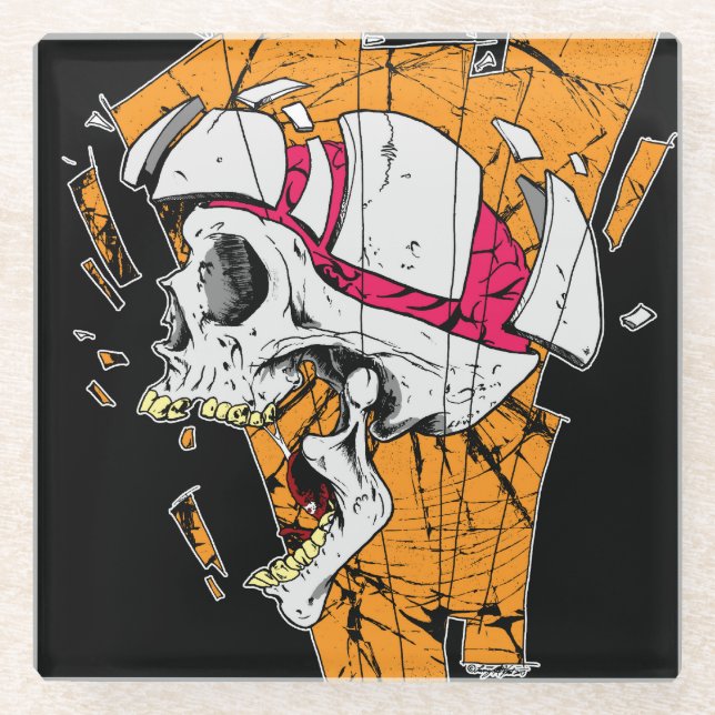 DESSOUS-DE-VERRE EN VERRE BRISÉ ! (Devant)