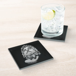 Dessous-de-verre En Verre Buste gréco-romain