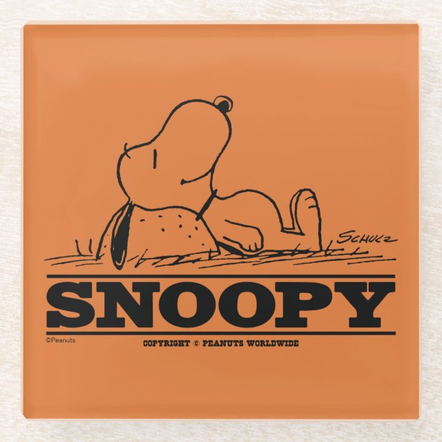 Dessous-de-verre En Verre cacahuètes | Snoopy Reest Break (Devant)