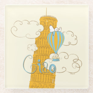 Dessous-de-verre En Verre cacahuètes   Snoopy & Woodstock Ciao