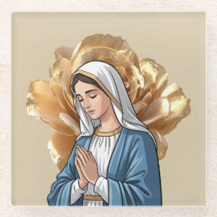 Dessous-de-verre En Verre Cadeau de décoration de maison catholique chrétien