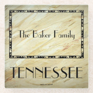 Dessous-de-verre En Verre Cadeau de famille Tennessee Verre Sous-verre