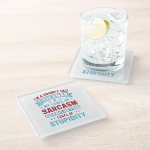 Dessous-de-verre En Verre Cadeau d'humour de nouveauté de sarcasme drôle de